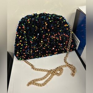 Maeve The Frankie Mini Clutch in Velvet Sequin Edition